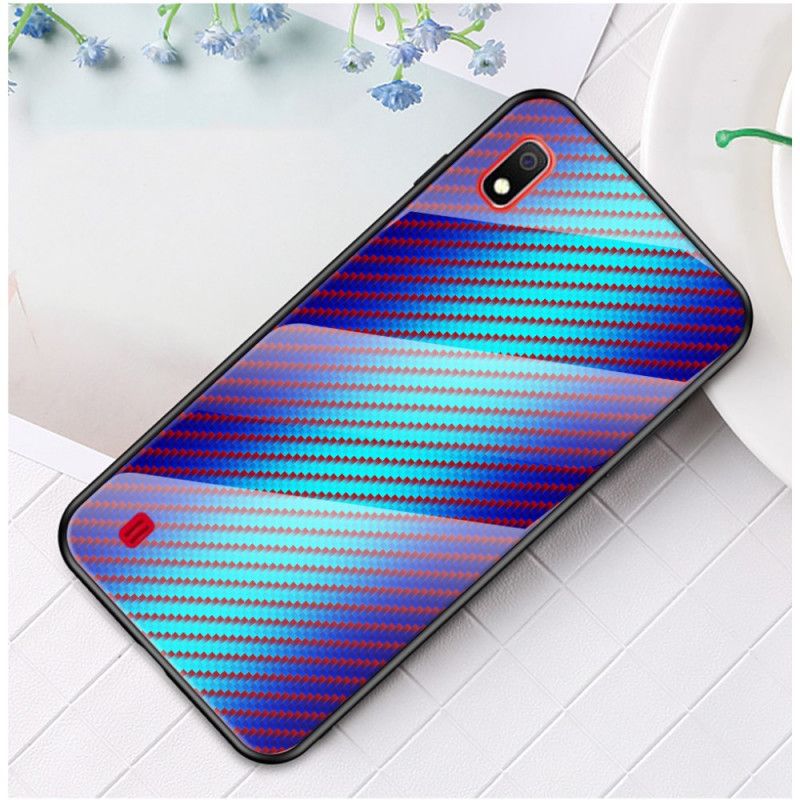 Etui Samsung Galaxy A10 Magenta Czarny Szkło Hartowane Z Włókna Węglowego Etui Ochronne