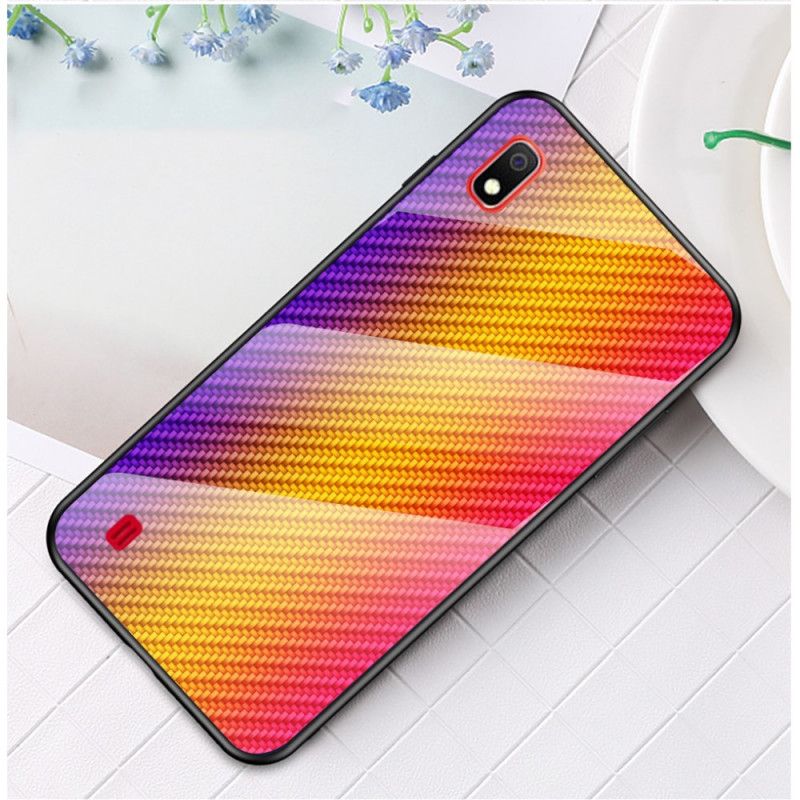 Etui Samsung Galaxy A10 Magenta Czarny Szkło Hartowane Z Włókna Węglowego Etui Ochronne