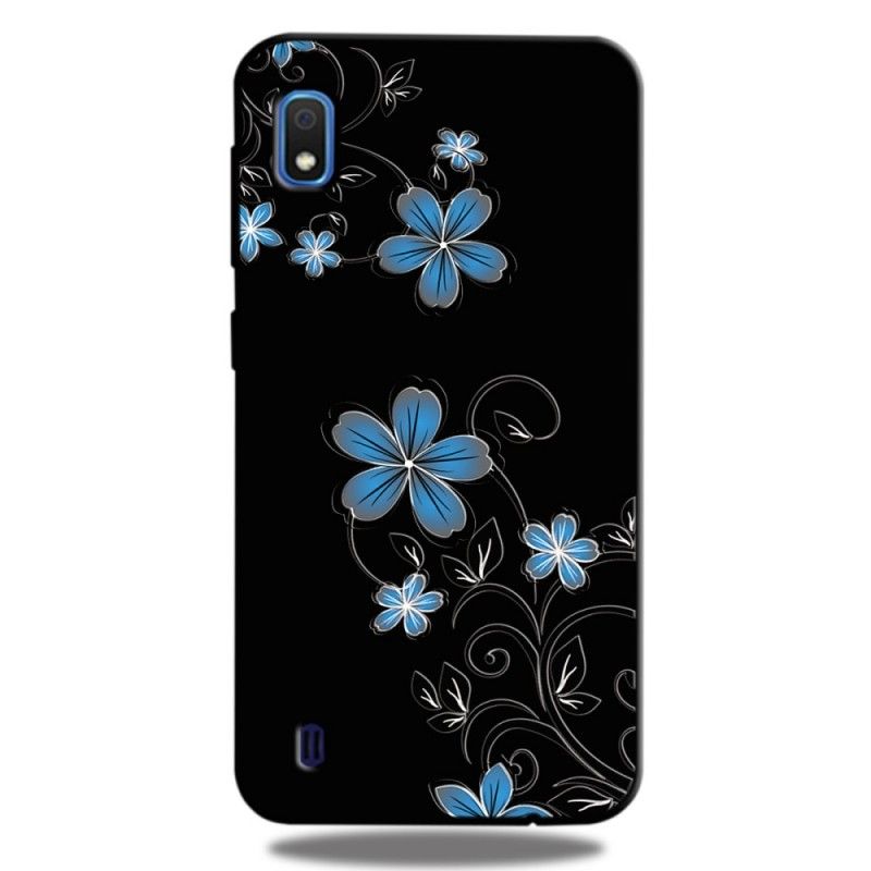 Etui Samsung Galaxy A10 Niebieskie Kwiaty