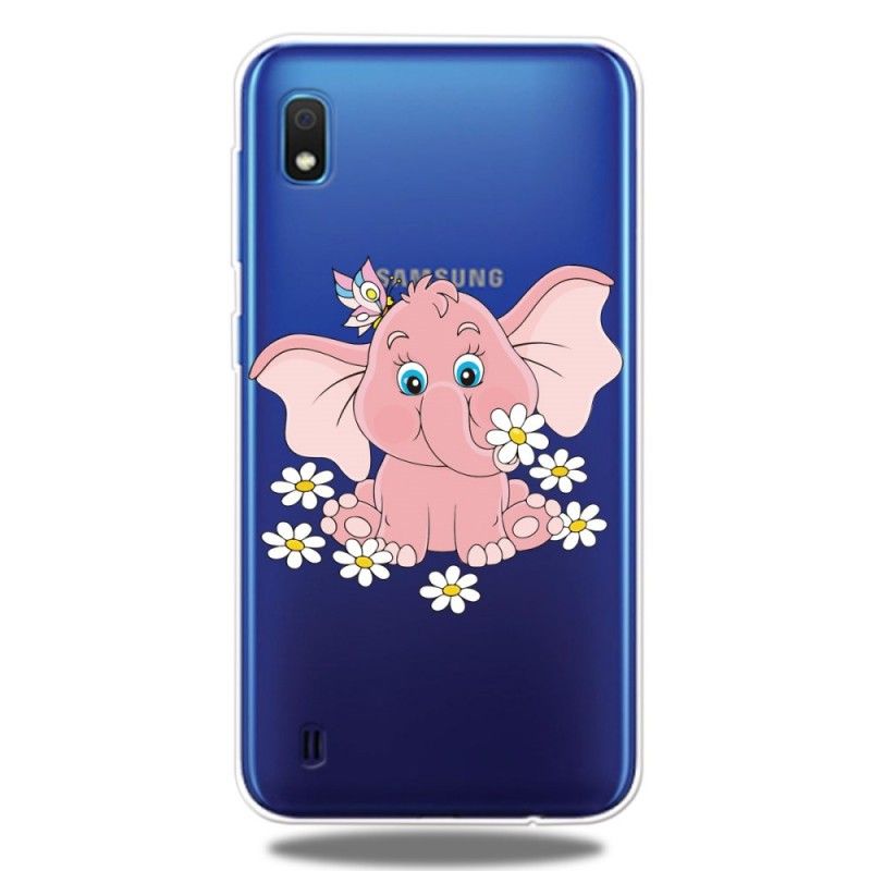 Etui Samsung Galaxy A10 Przezroczysty Różowy Słoń Etui Ochronne