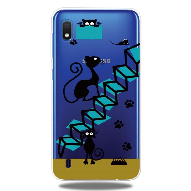 Etui Samsung Galaxy A10 Śmieszne Koty Etui Ochronne