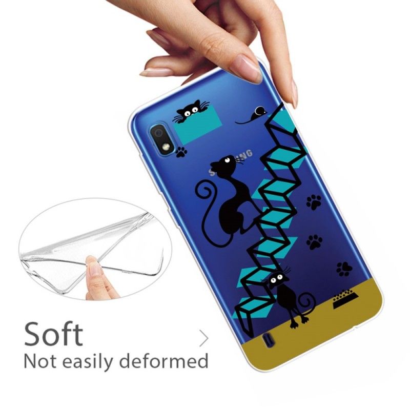 Etui Samsung Galaxy A10 Śmieszne Koty Etui Ochronne