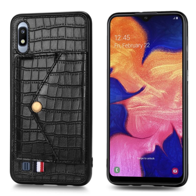 Etui Samsung Galaxy A10 Uchwyt I Uchwyt Na Karty Krokodyla Etui Ochronne