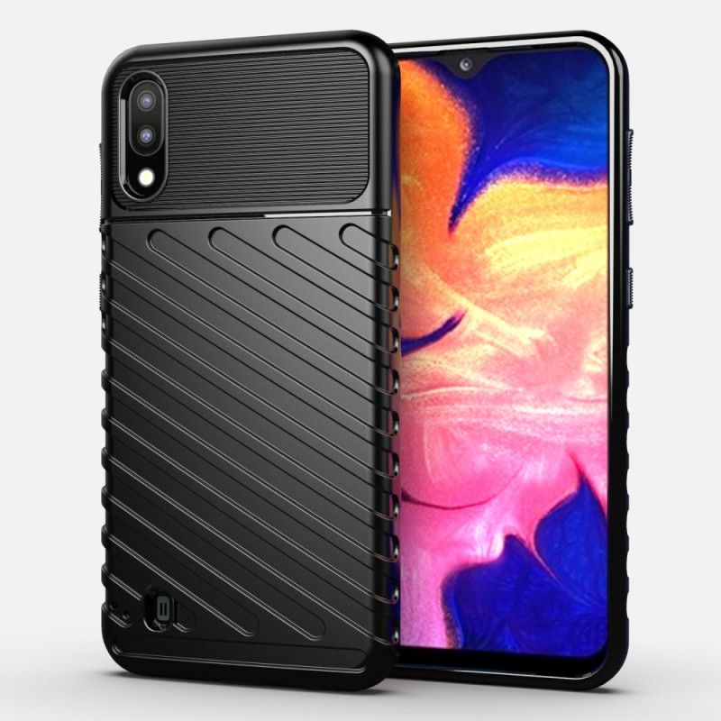 Etui Samsung Galaxy A10 Zielony Czarny Seria Grzmotów