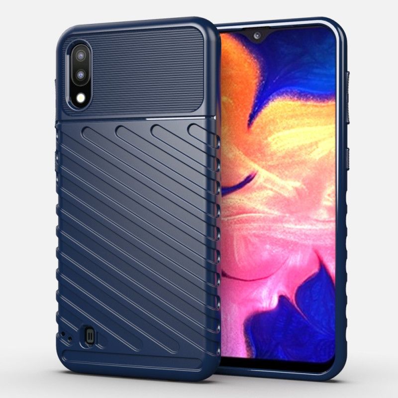 Etui Samsung Galaxy A10 Zielony Czarny Seria Grzmotów