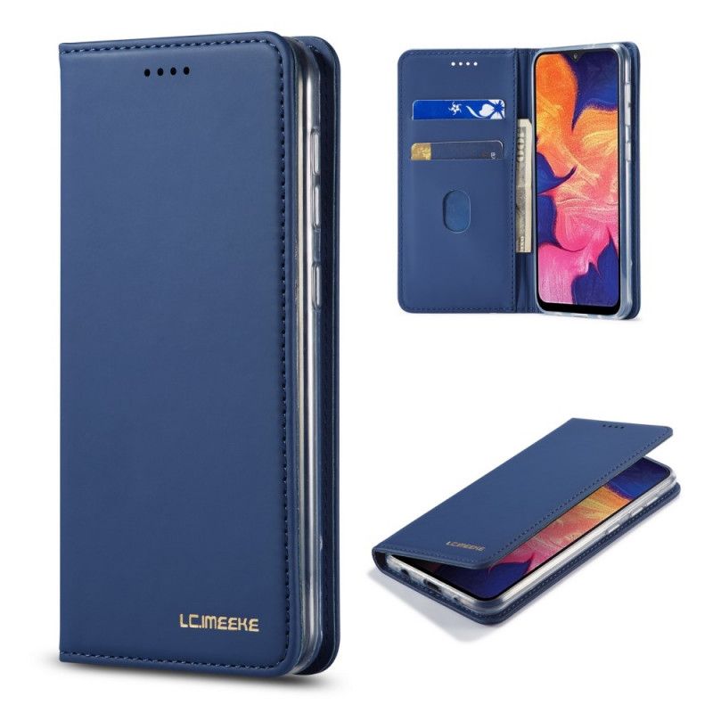 Flip Kotelot Samsung Galaxy A10 Czerwony Czarny Przyszłe Lc.Imeeke Etui Ochronne