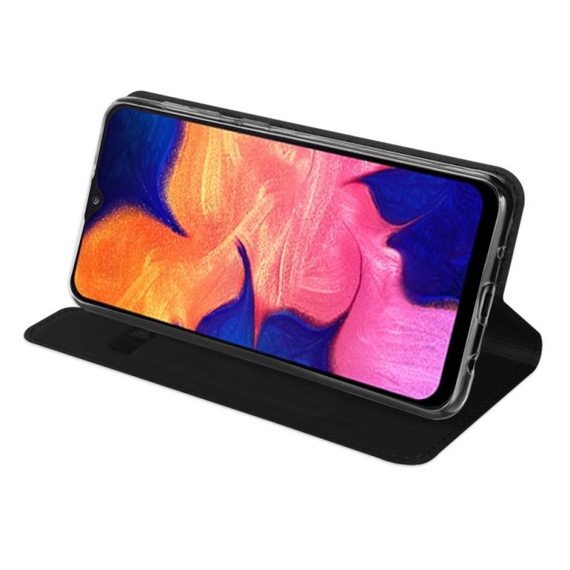 Flip Kotelot Samsung Galaxy A10 Złoty Czarny Etui na Telefon Pro Dux Ducis Skin