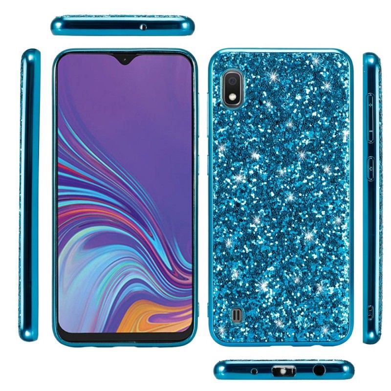 Futerały Samsung Galaxy A10 Czerwony Czarny Etui na Telefon Brokat Premium