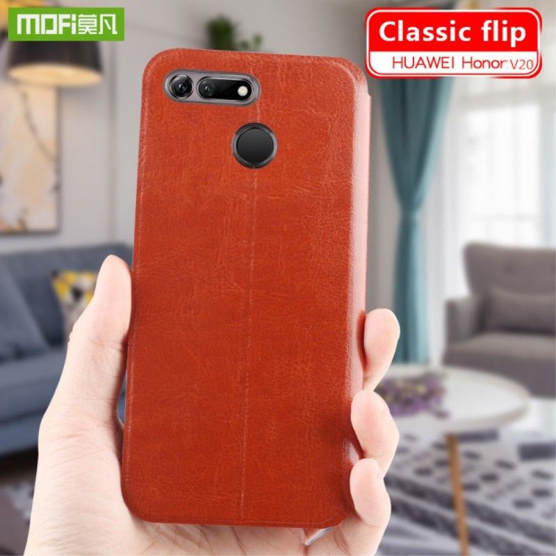 Flip Kotelot Honor View 20 Magenta Czarny Mofi Etui Ochronne