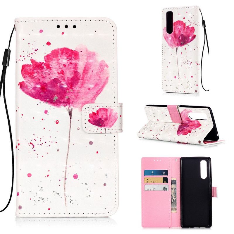 Etui Folio Sony Xperia 5 Mak Akwarelowy