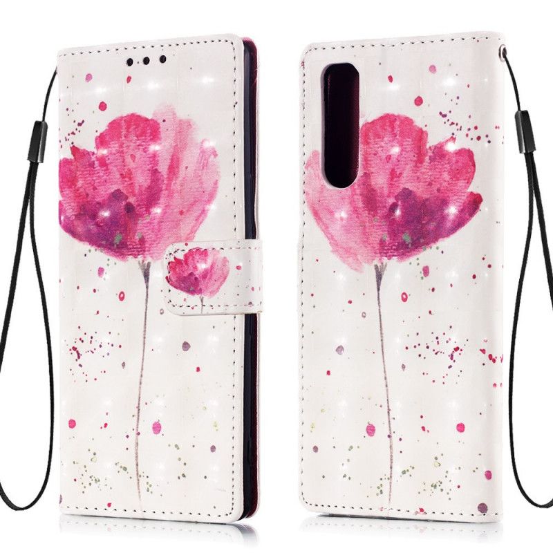 Etui Folio Sony Xperia 5 Mak Akwarelowy