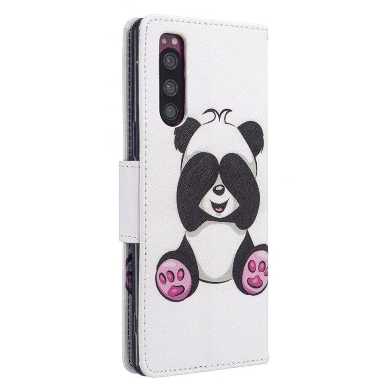 Etui Folio Sony Xperia 5 Zabawna Panda