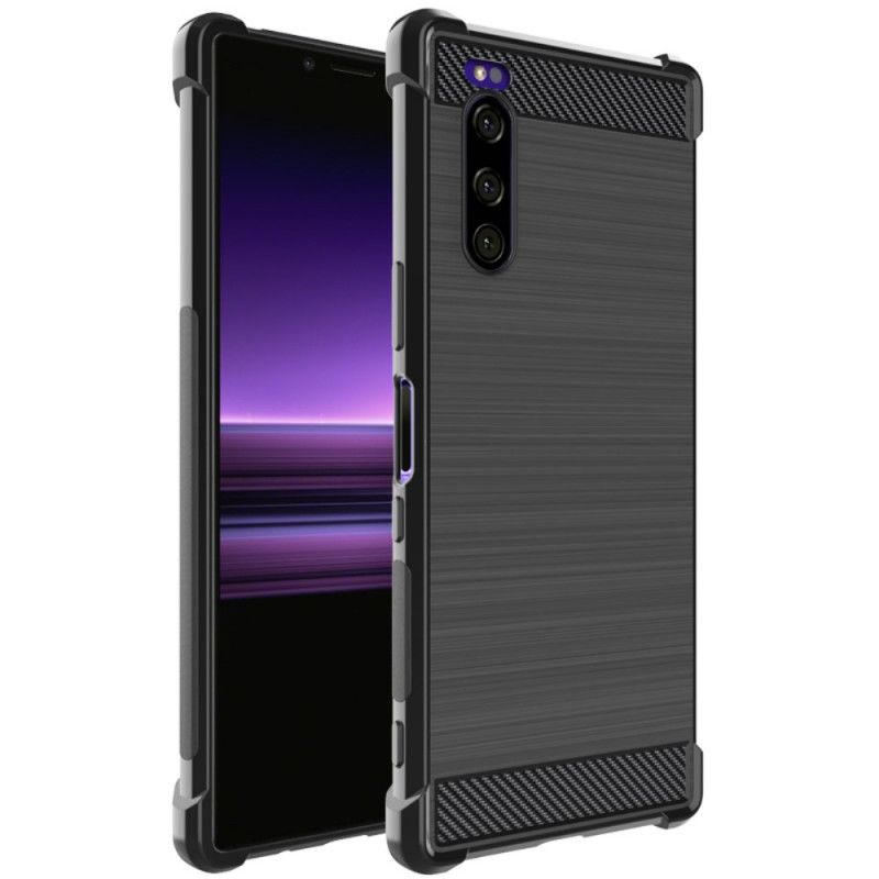 Etui Sony Xperia 5 Szczotkowane Włókno Węglowe Imak