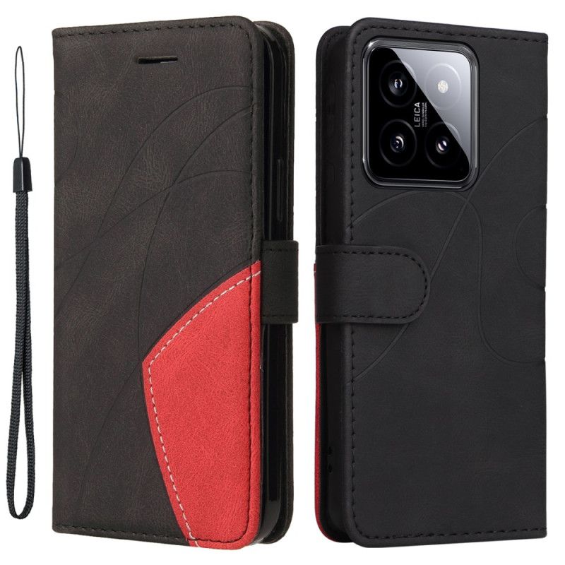 Etui Folio Do Xiaomi 14 Linie Dwukolorowe