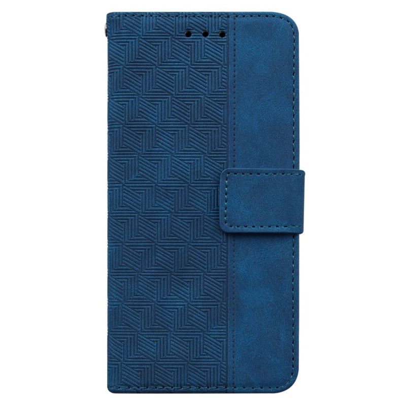 Etui Folio Do Xiaomi 14 Tkany Wzór Na Ramiączkach