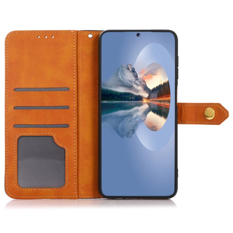 Etui Folio Do Xiaomi 14 Złote Zapięcie Magnetyczne Khazneh