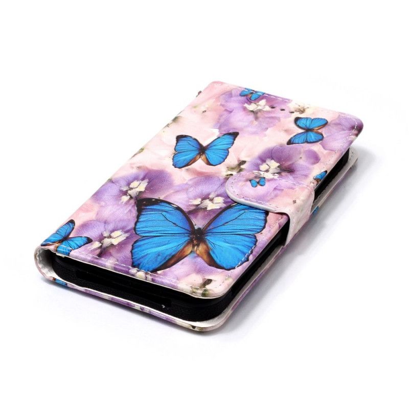 Etui Folio Sony Xperia L2 Motyle W Liliowym Ogrodzie