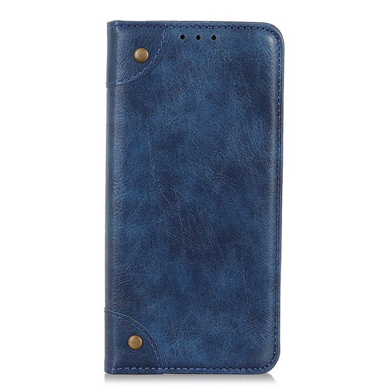 Flip Kotelot Samsung Galaxy Note 10 Lite Czerwony Czarny Etui na Telefon Wersja Vintage Z Nitami