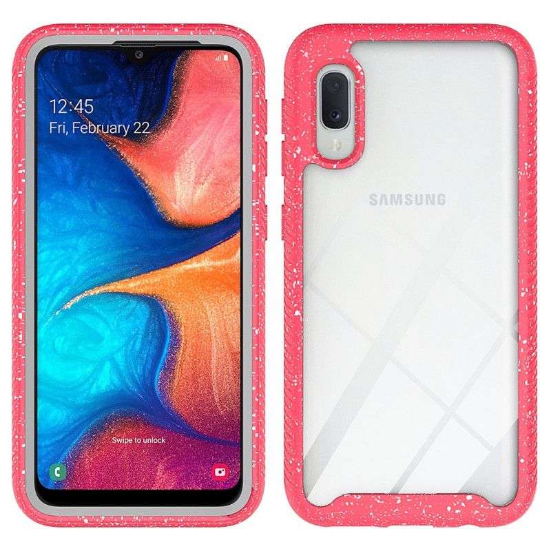 Etui Samsung Galaxy A10e Ciemnoniebieski Brokatowa Konstrukcja Obręczy Etui Ochronne