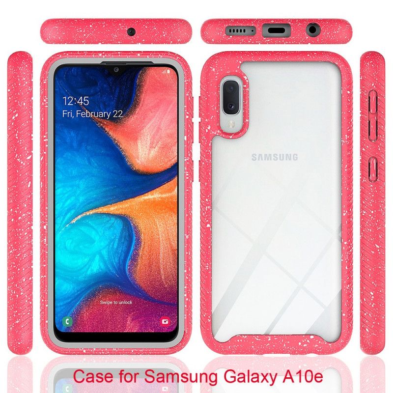 Etui Samsung Galaxy A10e Ciemnoniebieski Brokatowa Konstrukcja Obręczy Etui Ochronne