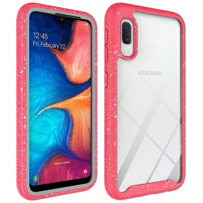 Etui Samsung Galaxy A10e Ciemnoniebieski Brokatowa Konstrukcja Obręczy Etui Ochronne