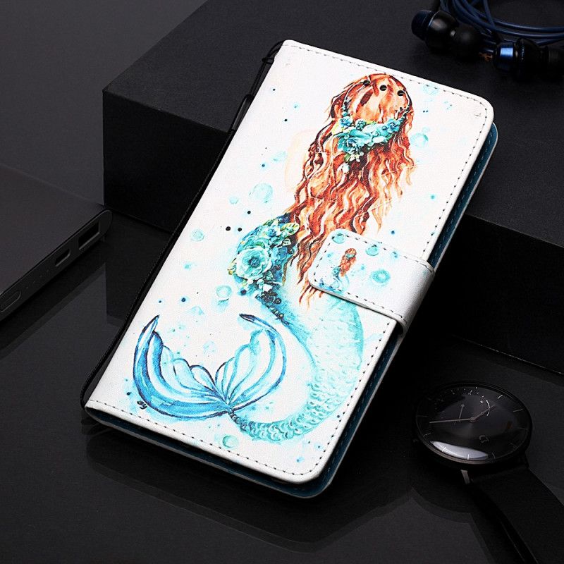 Skórzany Futerał Samsung Galaxy A10e Etui na Telefon Marzenia Syreny