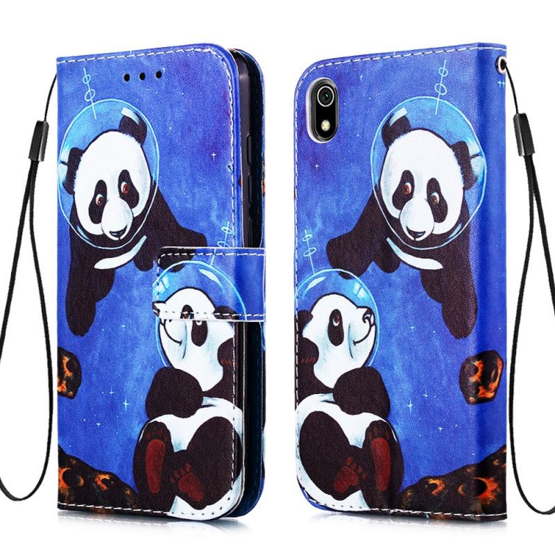 Etui Folio Xiaomi Redmi 7A Pandy Kosmonauci Ze Stringami