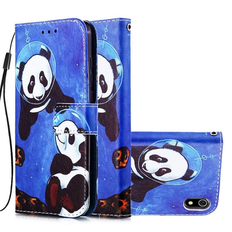 Etui Folio Xiaomi Redmi 7A Pandy Kosmonauci Ze Stringami