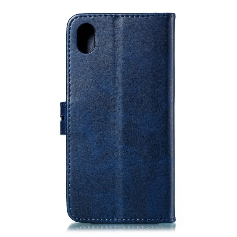 Etui Folio Xiaomi Redmi 7A Szary Czarny Imitacja Skóry Dla Kota