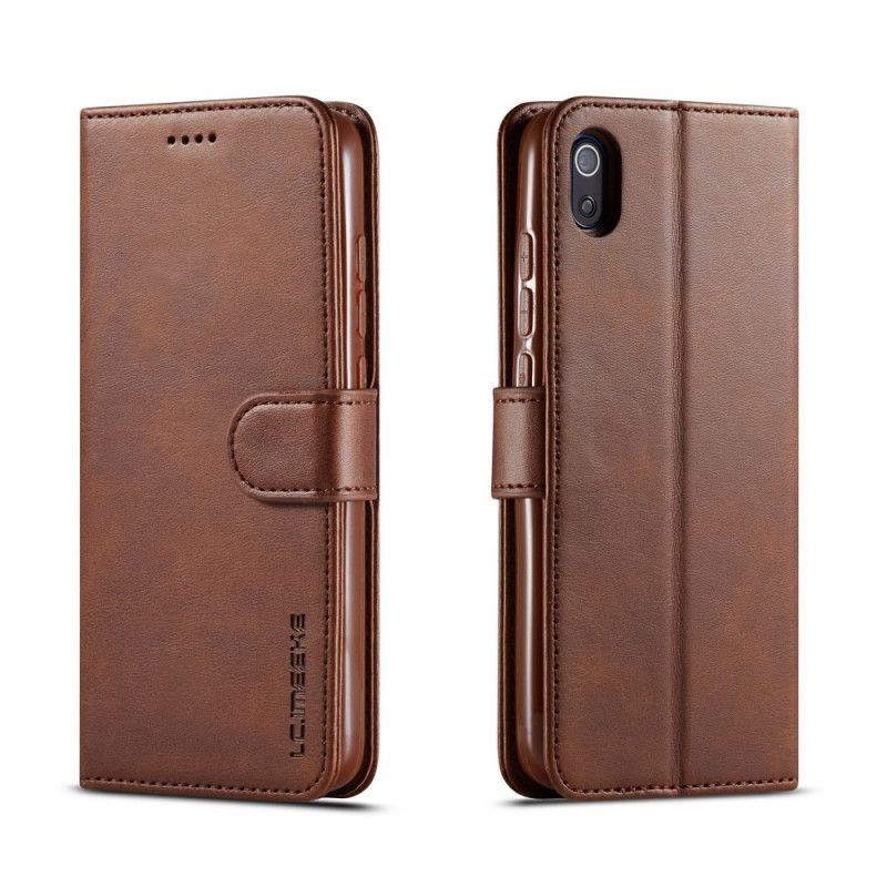 Etui Folio Xiaomi Redmi 7A Szary Czarny Lc. Efekt Skóry Timeeke Etui Ochronne