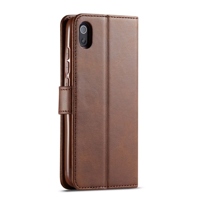 Etui Folio Xiaomi Redmi 7A Szary Czarny Lc. Efekt Skóry Timeeke Etui Ochronne