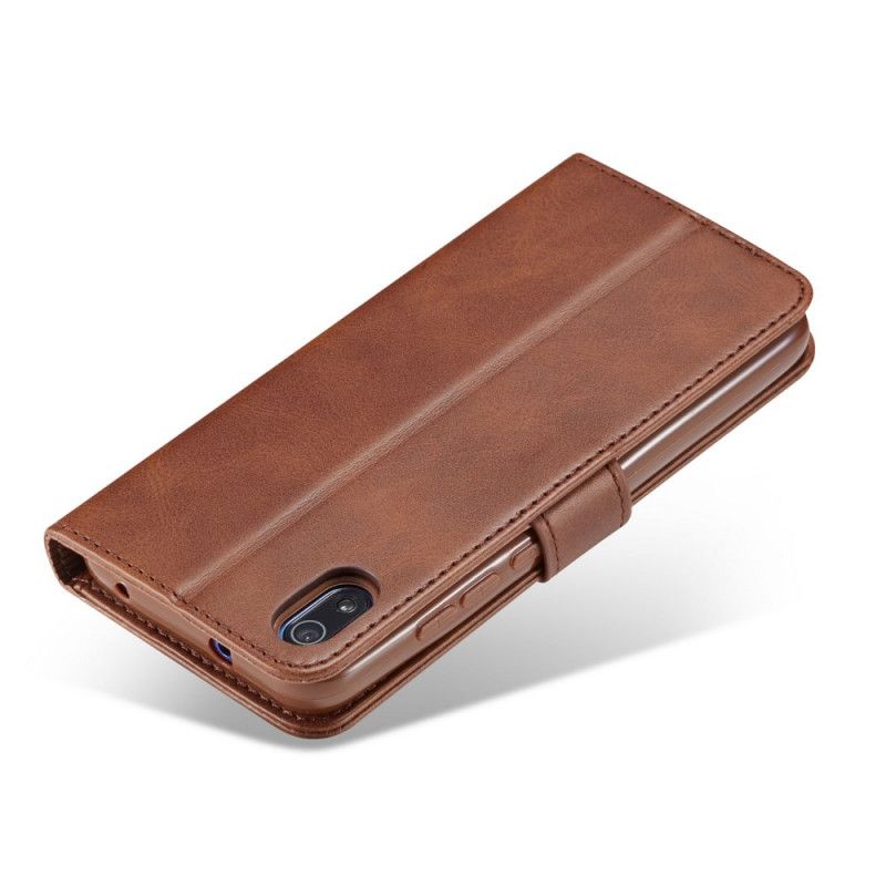 Etui Folio Xiaomi Redmi 7A Szary Czarny Lc. Efekt Skóry Timeeke Etui Ochronne