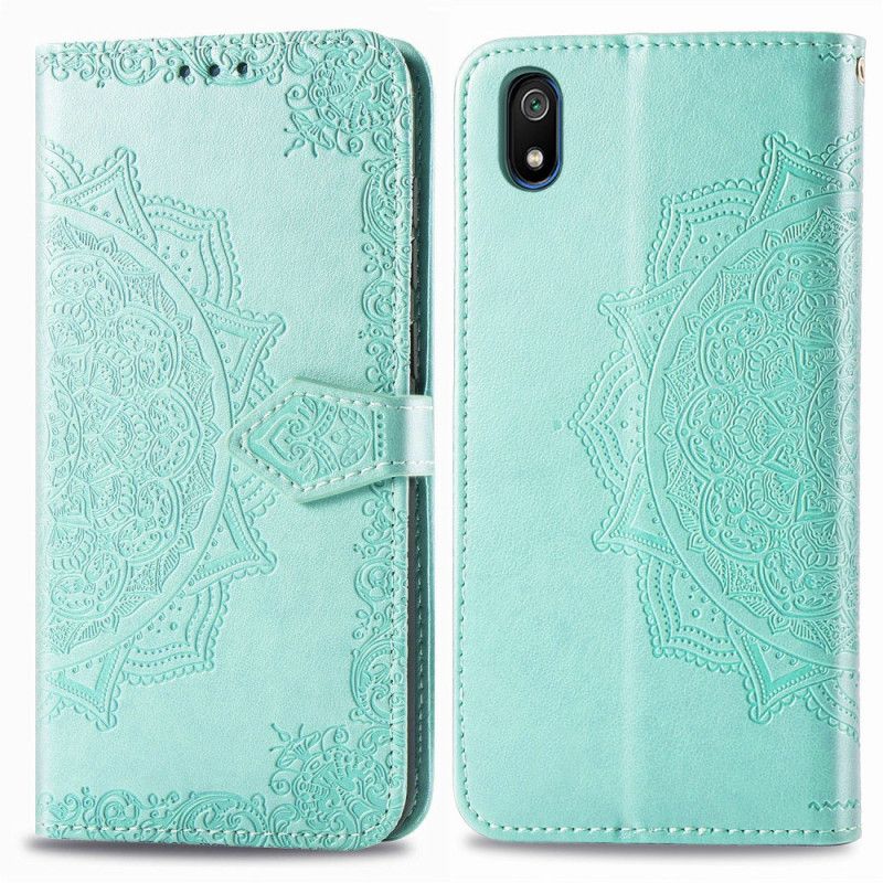 Etui Folio Xiaomi Redmi 7A Szary Czarny Mandala Słońca