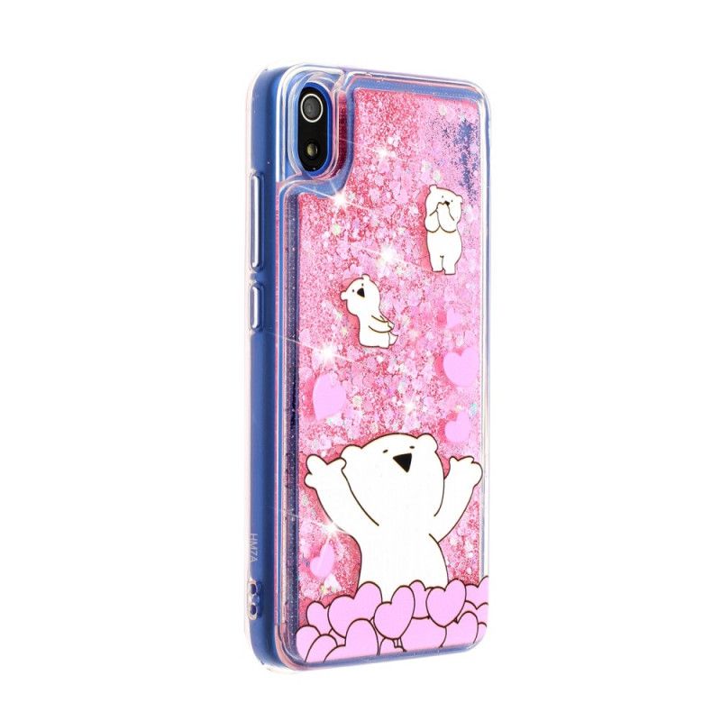 Etui Xiaomi Redmi 7A Brokatowe Misie