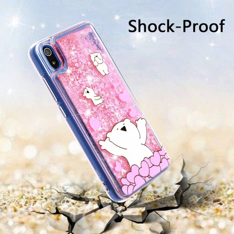 Etui Xiaomi Redmi 7A Brokatowe Misie