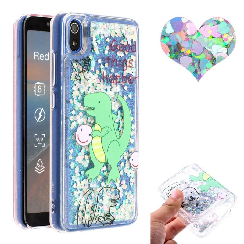 Etui Xiaomi Redmi 7A Brokatowy Dinozaur Etui Ochronne