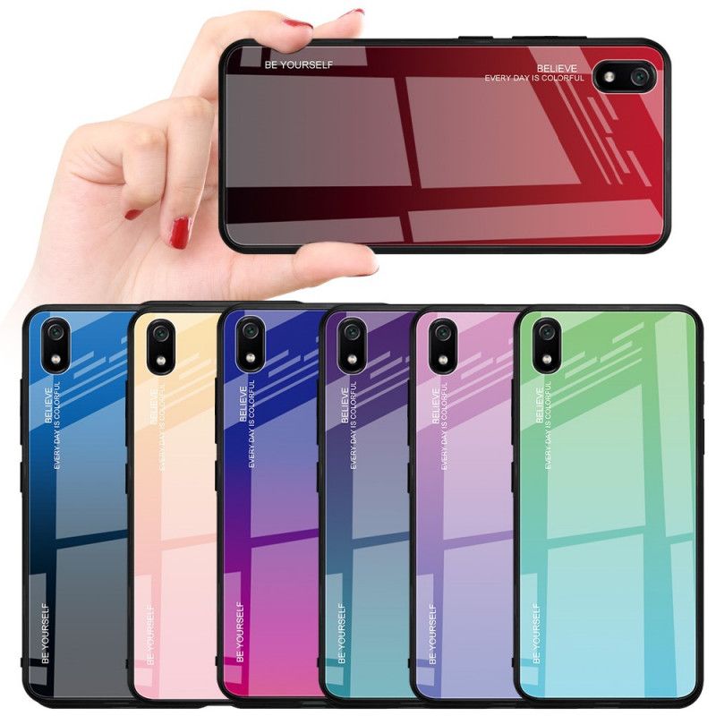 Etui Xiaomi Redmi 7A Zielony Czerwony Kolor Ocynkowany