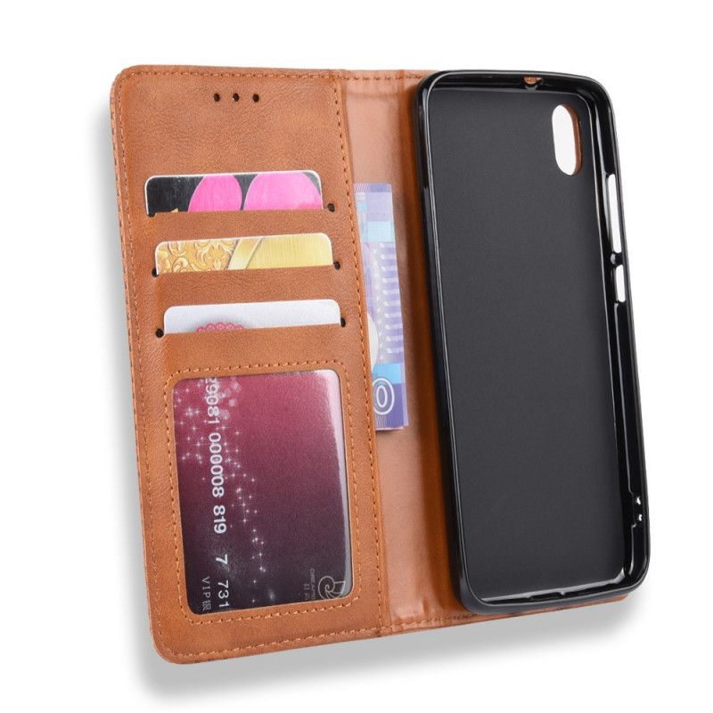 Flip Kotelot Xiaomi Redmi 7A Czerwony Czarny Stylizowany Efekt Skóry W Stylu Vintage Etui Ochronne