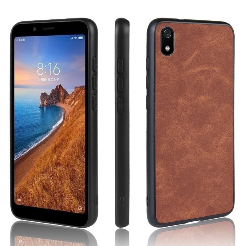 Futerały Xiaomi Redmi 7A Brązowy Etui na Telefon Efekt Skóry Premium