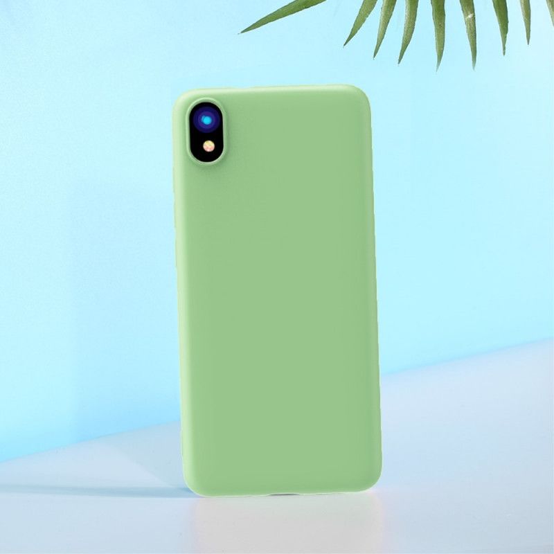 Futerały Xiaomi Redmi 7A Czerwony Czarny Płynny Silikon Na Poziomie X