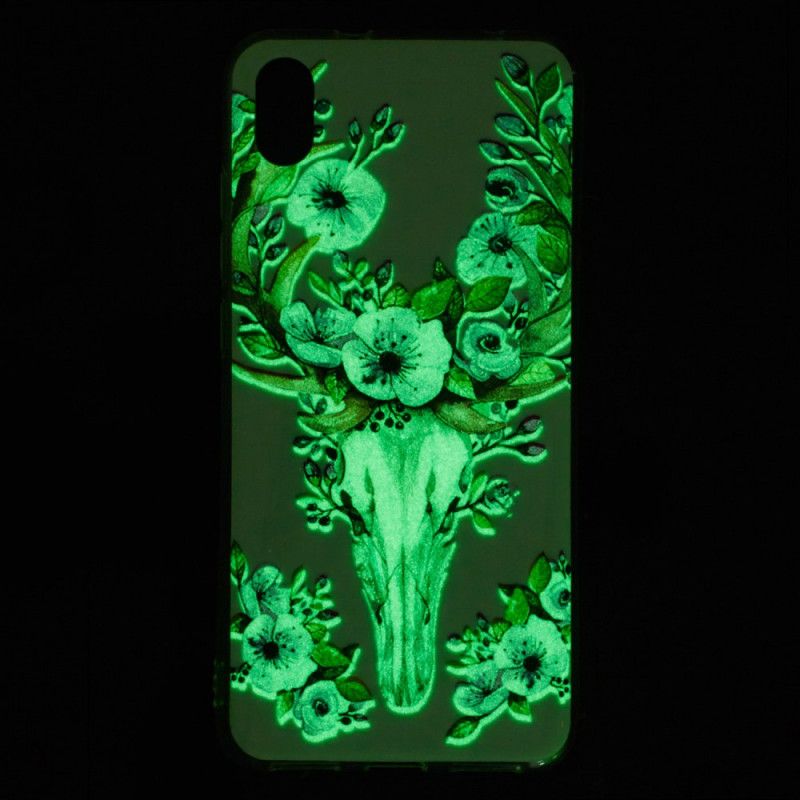 Futerały Xiaomi Redmi 7A Etui na Telefon Fluorescencyjny Kwiecisty Łoś