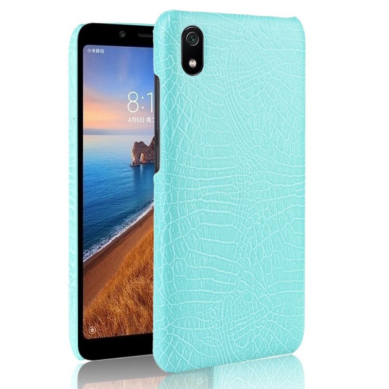 Futerały Xiaomi Redmi 7A Granatowy Czarny Etui na Telefon Styl Skóry Krokodyla