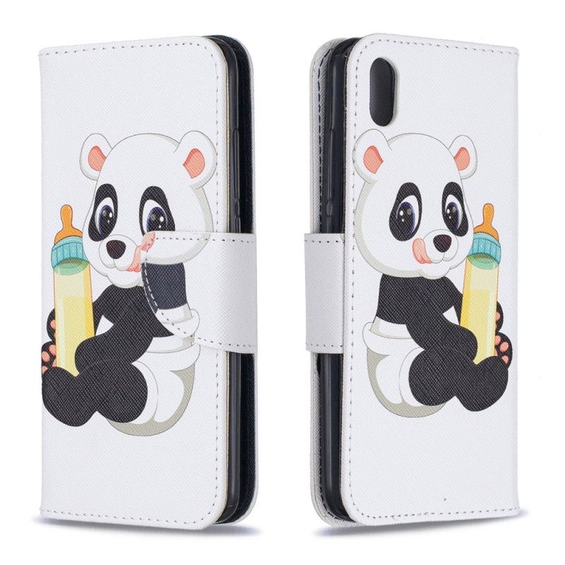 Skórzany Futerał Xiaomi Redmi 7A Etui na Telefon Mała Panda