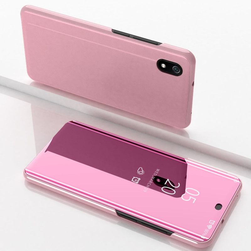 Zobacz Pokrywę Xiaomi Redmi 7A Magenta Czarny Lustro I Imitacja Skóry