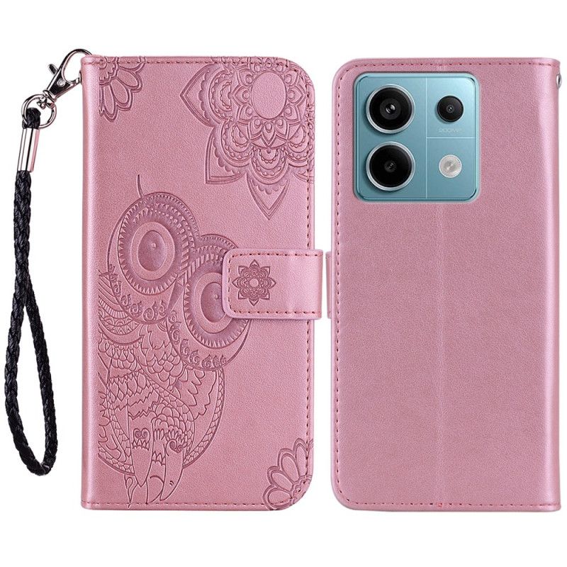 Etui Folio Xiaomi Redmi Note 13 Pro 5g Wzór Sowy Z Paskiem Etui Ochronne