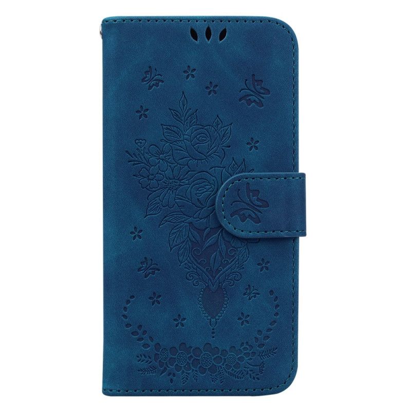 Etui Folio Xiaomi Redmi Note 13 Pro 5g Wzór W Róże Z Paskiem Etui Ochronne