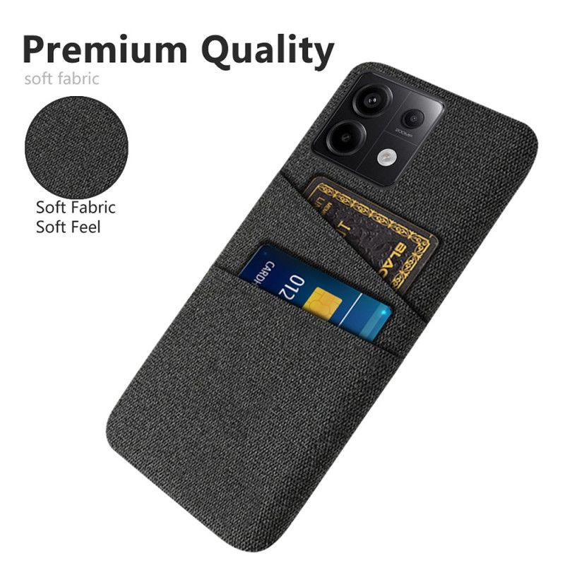 Etui Xiaomi Redmi Note 13 Pro 5g Podwójne Etui Na Karty Z Tkaniny