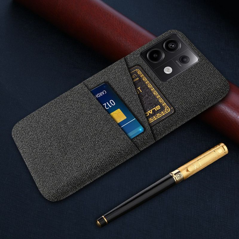 Etui Xiaomi Redmi Note 13 Pro 5g Podwójne Etui Na Karty Z Tkaniny