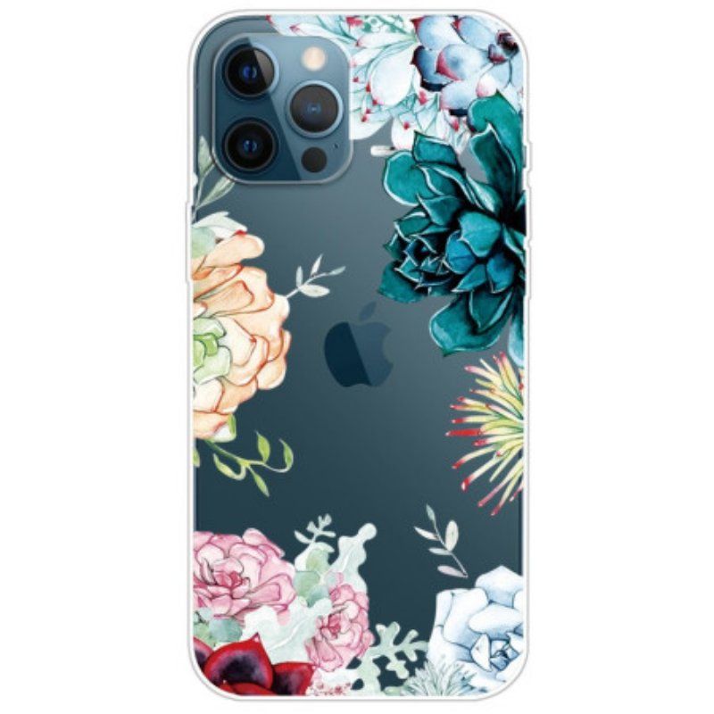 Etui do iPhone 14 Pro Bezszwowe Akwarela Kwiaty