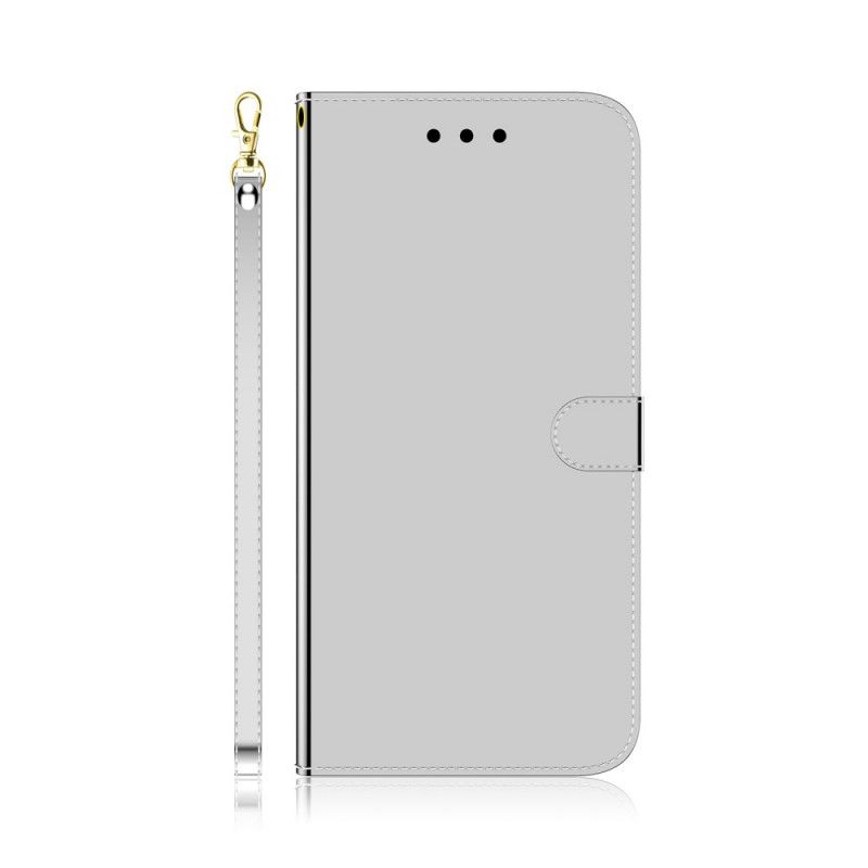 Etui Folio Samsung Galaxy S20 Plus / S20 Plus 5G Biały Czarny Lustrzana Imitacja Skóry